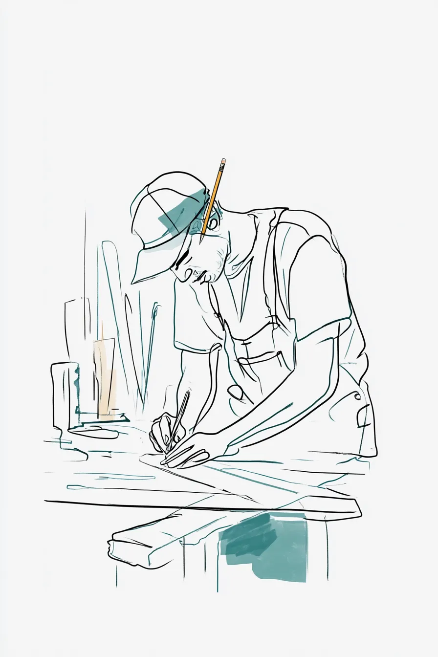 Craftsman measuring carefully in a workshop, a metaphor for precise loan terms
